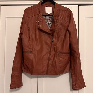 ett:twa by anthropologie faux leather jacket XL